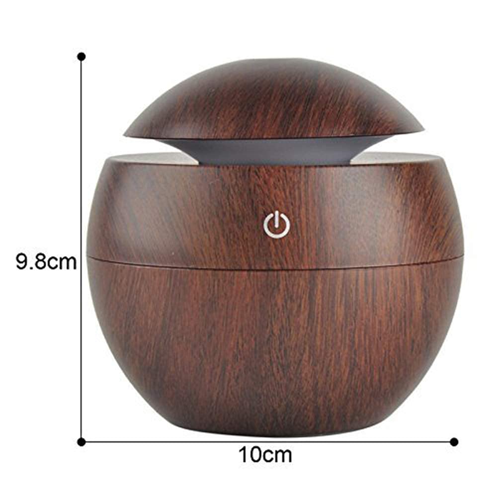 Wooden Cool Mist Humidifiers Essential Oil Diffuser Aroma Air Humidifier with 2 Pack of Aroma Oil