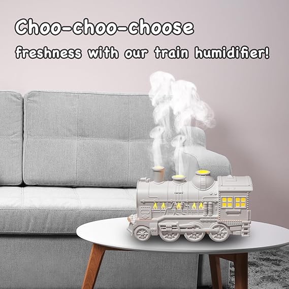 Train Ultrasonic Air Humidifier & Aroma Diffuser with Pack of 6 Aroma Oil