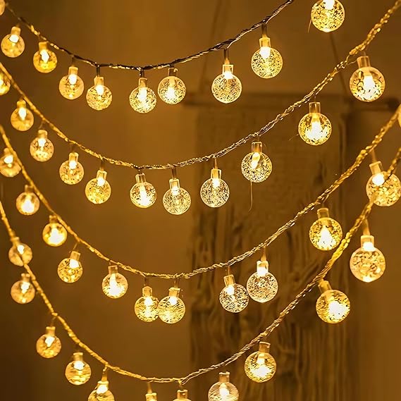 Crystal Bubble Ball String Light 20 LED, 15ft  Bubble Ball Fairy Mini Globe Light for Decoration