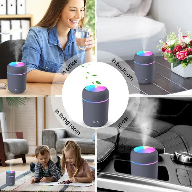 Cool Mist Humidifier for Room Home Baby Quiet Ultrasonic Air Portable  Humidifier with pack of 2 Aroma Oil