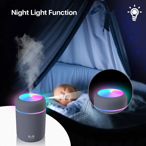 Cool Mist Humidifier for Room Home Baby Quiet Ultrasonic Air Portable  Humidifier with pack of 2 Aroma Oil