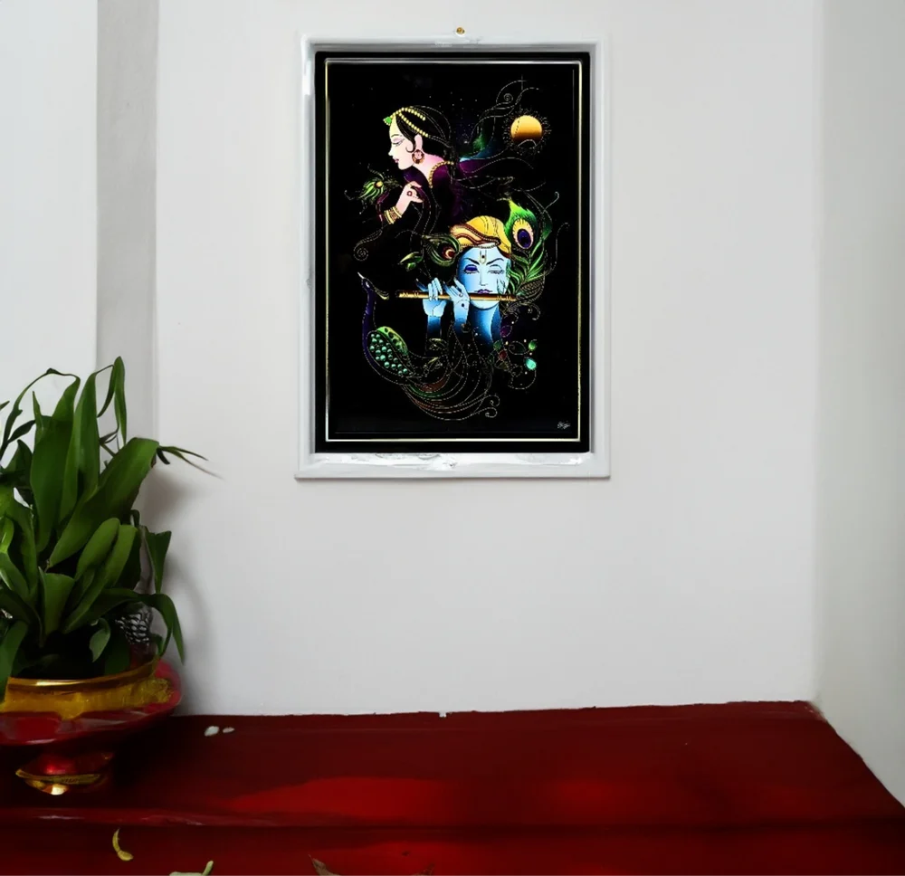 Radha Krishna Wall Hanging Decoration Frame